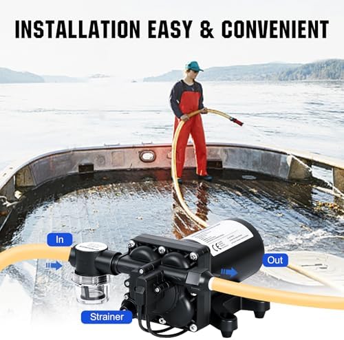 ECO-WORTHY 110V AC Fresh Transfer Diaphragm Water Pump On Demand 5.5GPM 70PSI High Pressure Water Booster Pump 110 Volt with Pressure Switch for