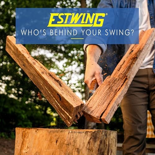 ESTWING Sure Split Wedge - 5-Pound USA Made Wood Splitting Tool with Forged Steel Construction & 1-7/8" Cutting Edge - Finish May Vary - E-5 | Made in USA, Wood Splitting Made Easy, Fin Splitting Design, Hand Sharpened, Perfect For The Outdoorsman
