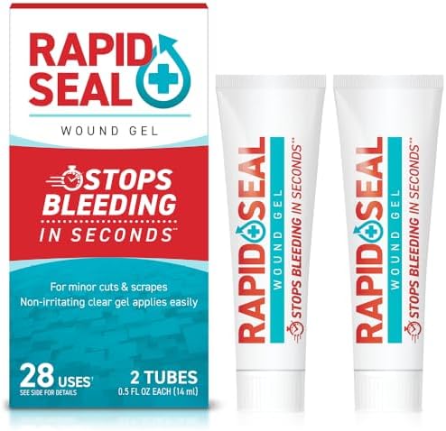 Rapid-Seal Hemostatic Wound Gel, 2 Tube, Stops Bleeding in Seconds