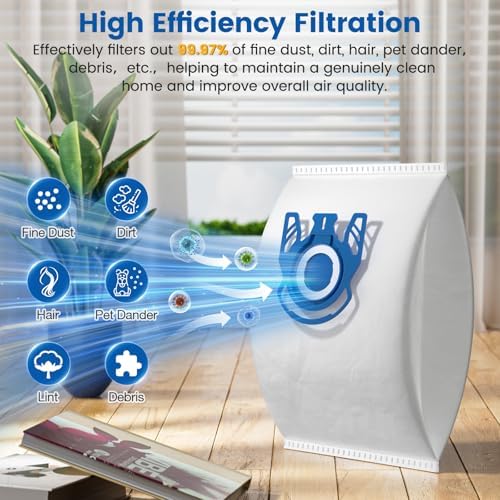 20 Pack 3D Airclean GN Vacuum Bags For Miele Classic C1 & Complete C1