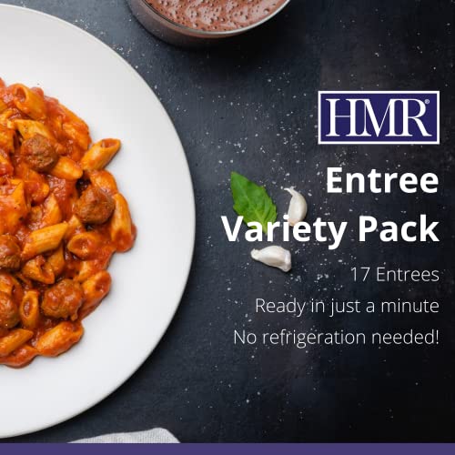 HMR Variety Entrée Meals Pack, 5 Ready-to-Eat Favorites | Entrée Variety Pack – Assorted Ready Meals – Microwave-Friendly – 5 Meals – Shelf Stable