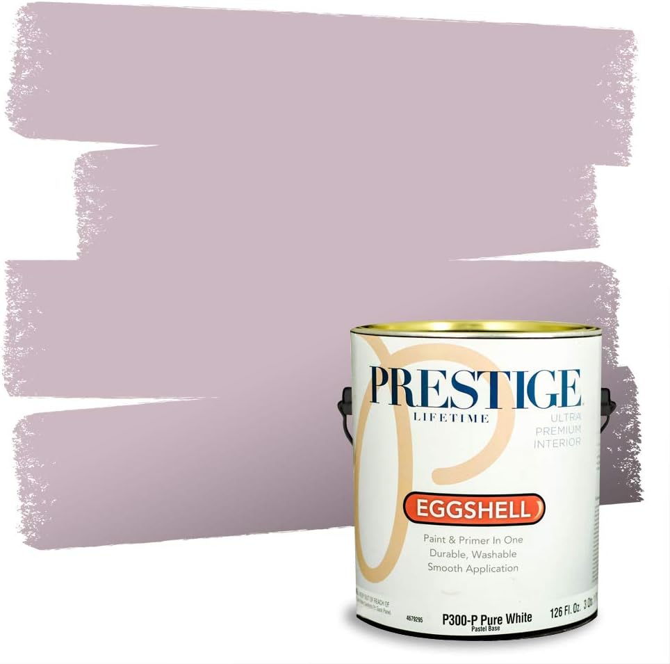 PRESTIGE Paints Exterior Paint and Primer In One, 1-Gallon, Satin, Comparable Match of Sherwin Williams* Ash Violet*