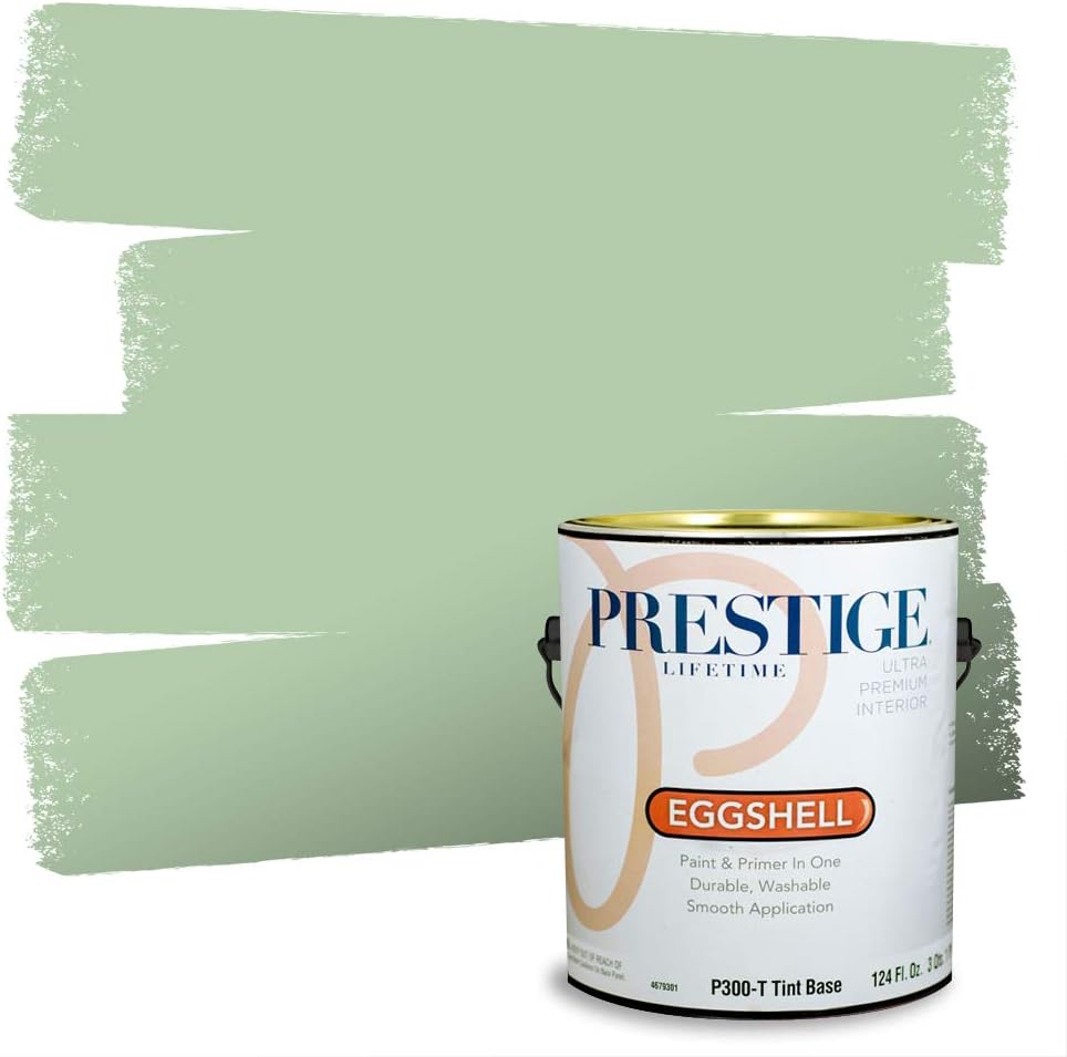 PRESTIGE Paints Exterior Paint and Primer In One, 1-Gallon, Semi-Gloss, Comparable Match of Sherwin Williams* Shamrock*