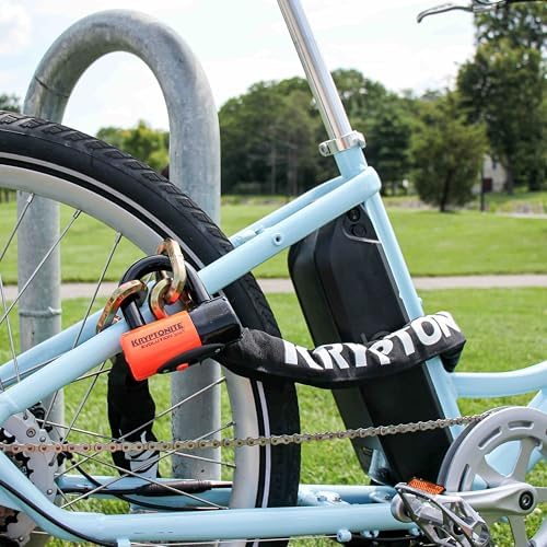 Kryptonite New York FAHGETTABOUDIT 1217 Bike Chain Lock, 5.5 FT Long 12mm Steel Chain Heavy Duty Anti-Theft Bicycle Chain Lock with Keys