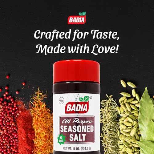 Badia Seasoned Salt, 16 oz – All-Purpose Blend for Everyday Cooking