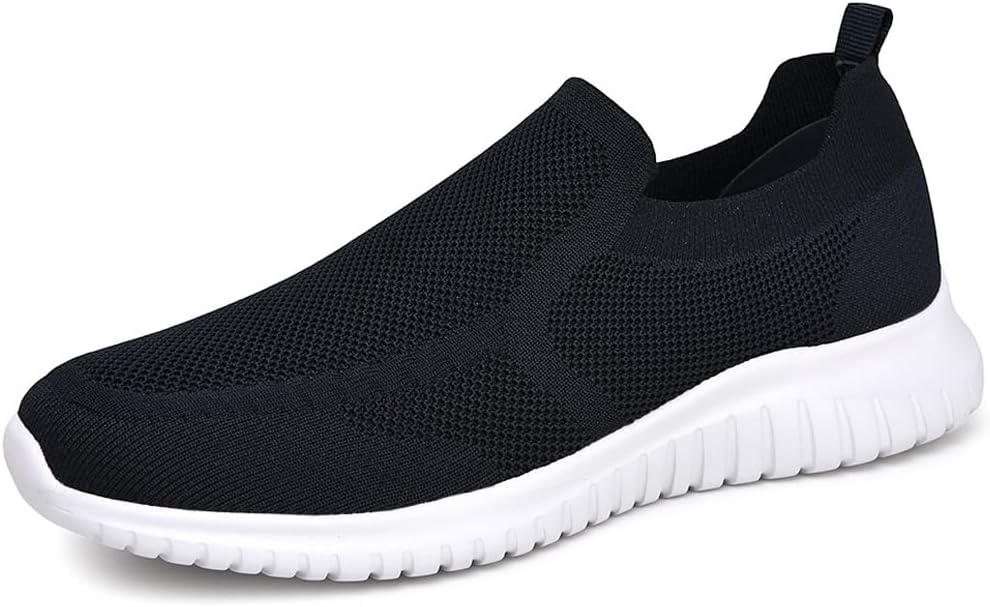 konhill Mens Slip-On Knit Walking Sneakers