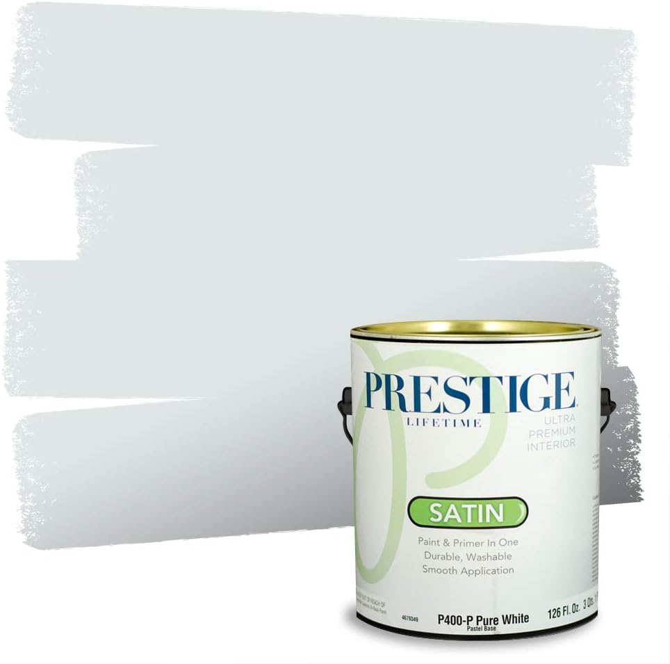 PRESTIGE Paints Exterior Paint and Primer In One, 1-Gallon, Semi-Gloss, Comparable Match of Sherwin Williams* Nifty Turquoise*