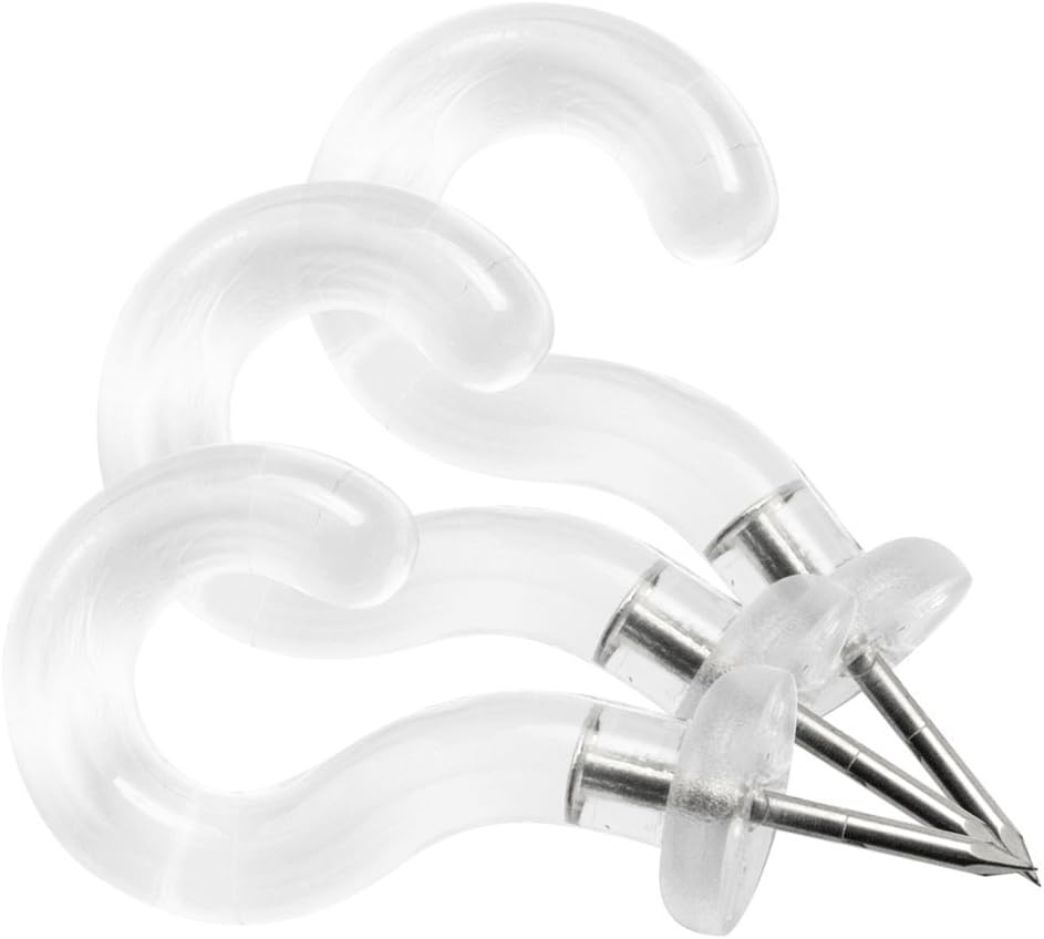 Push Pin Wall Hook - Klear Kindness (Transparent) - 40-Count