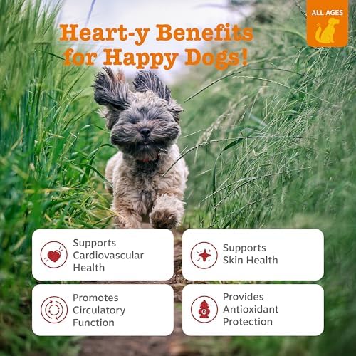 Zesty Paws Dog Heart Supplement - Taurine for Dogs, Salmon, 90 Ct