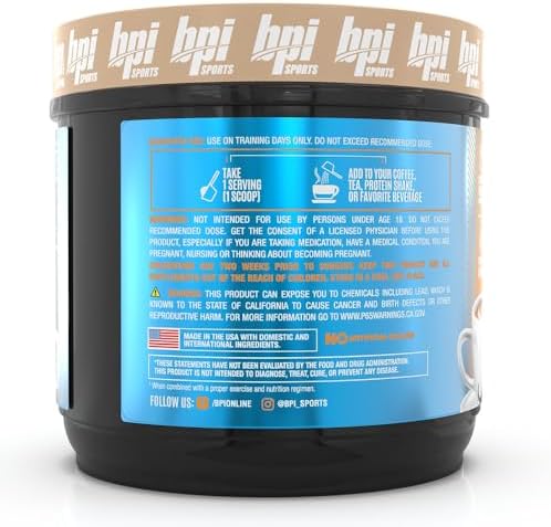 BPI Sports Keto Bomb Coffee Creamer - Supports Energy and Hydration - MCT and Electrolytes - with Calcium - Caramel Macchiato, 18 Servings