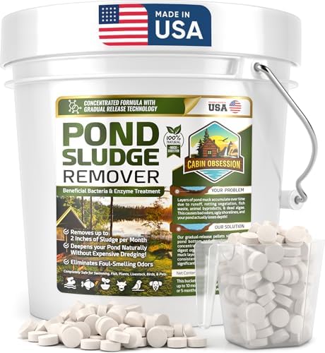 Pond Sludge Remover – 5 Pounds Beneficial Pond Bacteria & Enzyme Treatment - 100% Natural Muck Digester – Safe for All Aquatic Life and