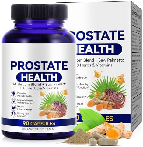 Prostate Health Supplements for Men - Promote Sleep, Urinary Tract Health Support, Saw Palmetto with Reishi & Nettle, Ashwagandha