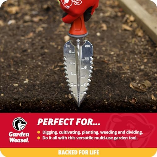 Garden Weasel Multi-Use Transplanter Trowel for Digging Planting Weeding