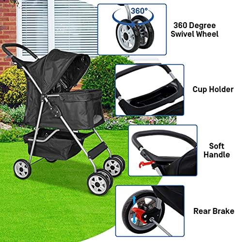 Best 4 Wheels Pet Stroller for Dog and Cat Stroller