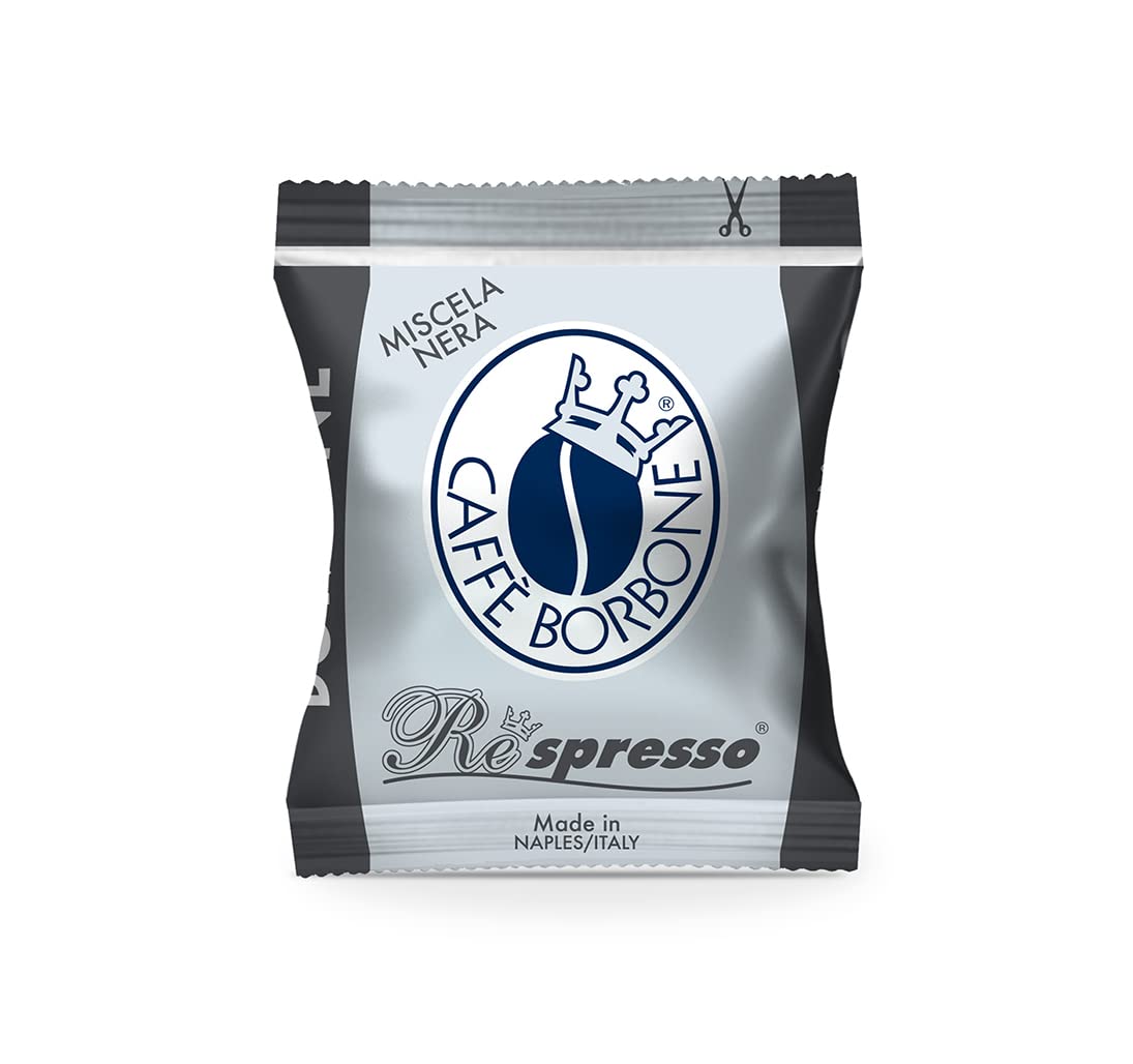 Caffè Borbone Miscela Nera Espresso Pods Compatible with Nespresso Original Machines, Dark Roast Black Blend, 100 Count Espresso Coffee Pods