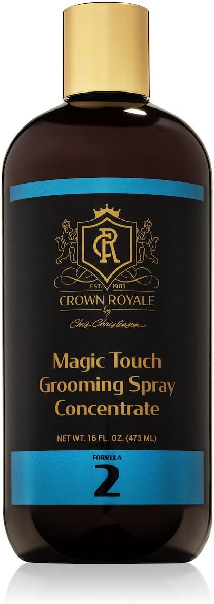 Crown Royale Magic Touch Formula 2 Pet Grooming Spray Concentrate, No Heavy Build-Up, Finishing Spray, Prevents Coat Matting