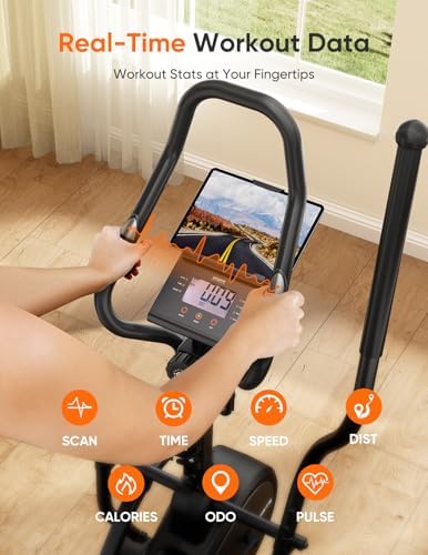 Dripex Elliptical Exercise Machine, 3-in-1 Cardio Climber Stepper Elliptical Machine for Home, Elliptical Training Machines with 16-Level Resistance