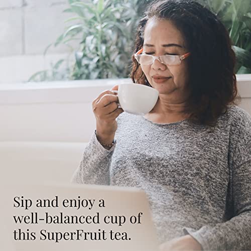 The Republic of Tea SuperFruit Blueberry Green Tea, Low Caffeine, 50 Count | A gentle cup for everyday sipping. Fresh with notes of juicy fruit and sweet-tart apple.