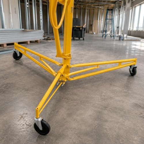 Stark USA 11 Ft Drywall Lift Panel Hoist, Rolling Sheetrock Lift Jack with 360° Adjustable Cradle, Telescoping Extension Arm