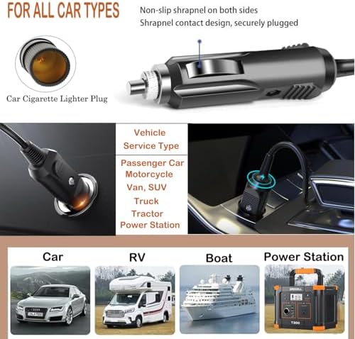 Car DC Adapter for Halo Bolt Air+ 1750 Portable CAR Jump Starter HBA+59940 | For HALO Bolt Air+ 1750 Portable CAR Jump Starter HBA+59940 HBA 59940