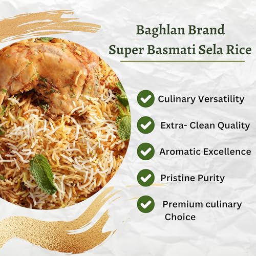Baghlan Brand Super Basmati Sela Rice Extra Clean 10 Lbs رز بسماتي بغلان سوبر ممتاز