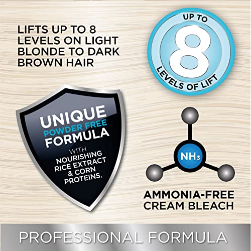 Knight & Wilson Color-Freedom Cream Hair Bleach Kit. Ammonia-Free Formula Lifts up to 8 Shades. Protects & Repairs While Lightening. Complete Hair