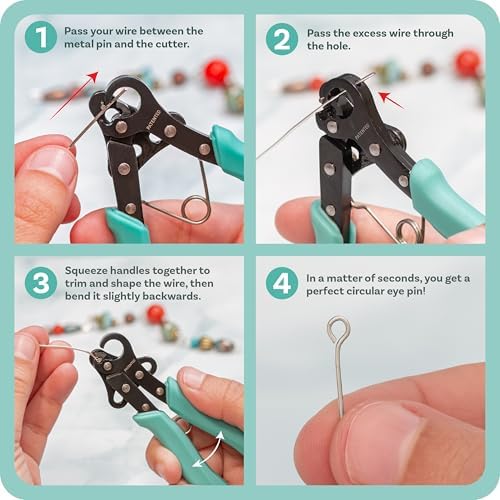 The Beadsmith Vintaj One Step Looper | Create and Trim Consistent 1.5 mm Loops for Jewelry Making, Use With 24-18g Craft Wire