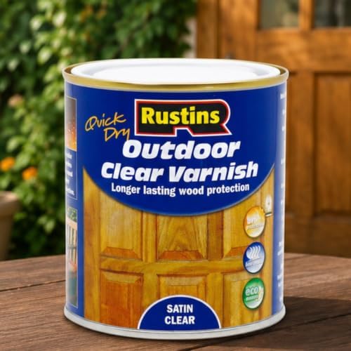 Rustins Quick Dry Outdoor Clear Satin Varnish 250ml
