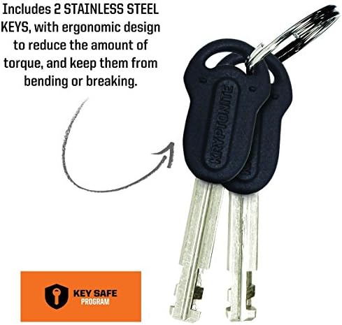 Kryptonite Kryptolok Mini-7 Bike U-Lock, Heavy Duty Anti-Theft Bicycle U Lock, 12.7mm Shackle with Mounting Bracket and Keys, High Security Lock for Bicycles Scooters