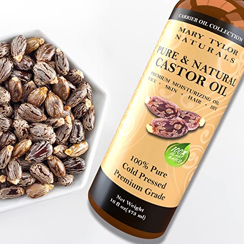 Mary Tylor Naturals Castor Oil 16 oz — Pure and Natural Cold Pressed, Hexane Free