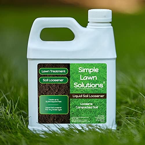 Liquid Soil Loosener- Soil Conditioner-Use alone or when Aerating with Mechanical Aerator or Core Aeration- Simple Lawn Solutions- Any Grass