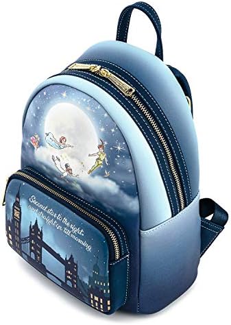 Loungefly Disney Peter Pan Second Star Glow Womens Double Strap Shoulder Bag Purse