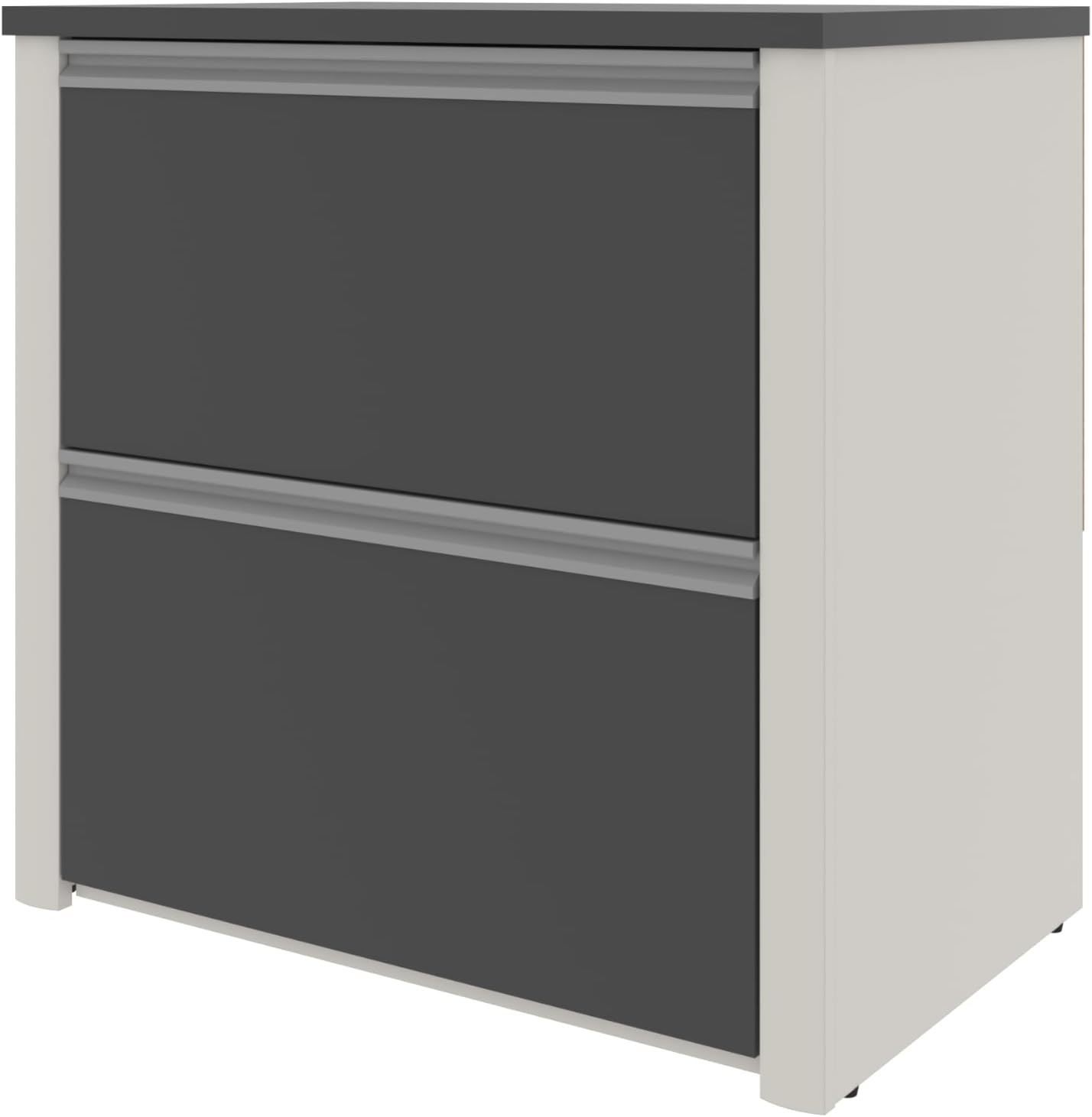 BESTAR Connexion Lateral File Drawer (Ready-to-Assemble), 30", Slate/Sandstone | Ready-to-Assemble; Adjustable leg levelers; ball-bearing drawer slides; Particle board construction