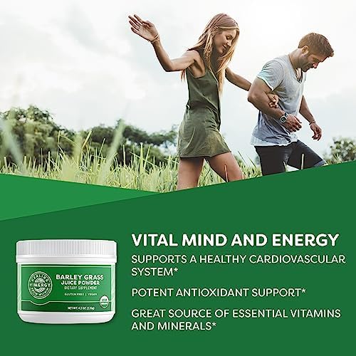 Vimergy Barley Grass Juice Powder, Organic Superfood, 250g, 63 Servings | Clean Nutrient-Dense Superfood*, Powerful Antioxidants for Cardiovascular Health*, Vegan, Gluten-Free