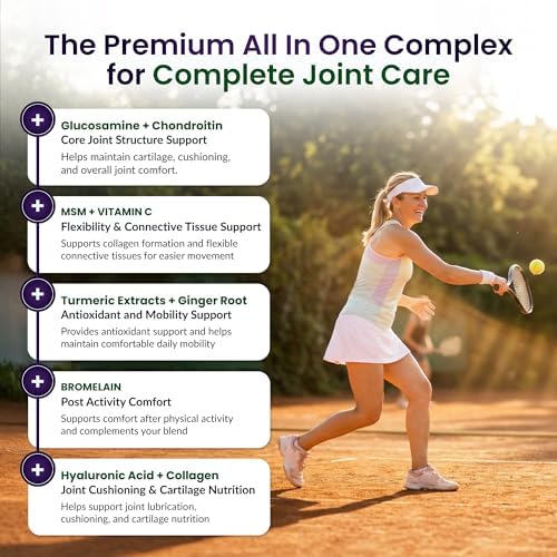 ForestLeaf Glucosamine Chondroitin MSM Joint Supplement Complex - 1200mg - 120 Caps