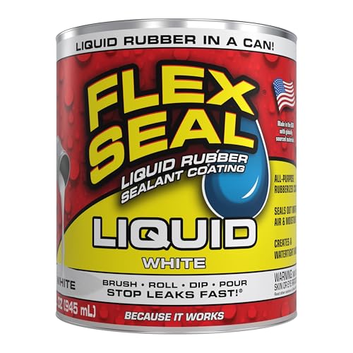 Flex Seal Liquid, Rubber Coating Sealant, Waterproof, Flexible, Breathable, and UV Resistant, Roof Repair, Basements, RV, Campers, Trailers, Marine