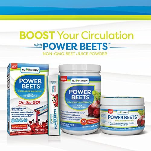 Nu-Therapy Power Beets - Super Concentrated Circulation Superfood - Dietary Supplement – Delicious Acai Berry Pomegranate Flavor – Non-GMO Beet
