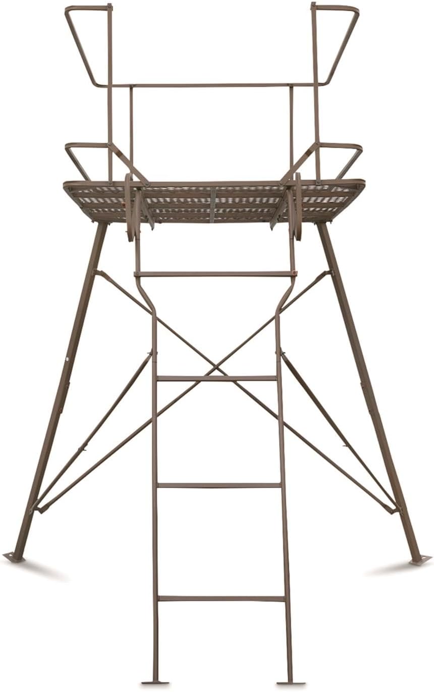 Guide Gear 6 Foot Tripod Hunting Tower Blind, 2-Man Stand Elevated, Hunting Gear Equipment Accessories, 4 by 4