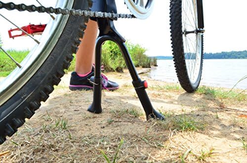 Lumintrail Center Mount Bike Double Leg Kickstand - Adjustable Height Kick Stands for 24, 26, 27.5, 29 Inch Adult Bicycles - Perfect for Cruiser, Road and Hybrids