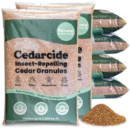 Cedarwood Lawn Patio Granules | Repels Mosquitoes, Ants, Spiders & Chiggers | Smells Great, Easy to Use | 1 Bag (8 Lbs)