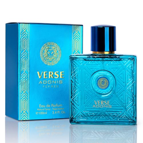 NovoGlow Verse Adonis Eau De Parfum for Men 3.4 Fl. Oz. 100ml Men's Perfume Refreshing Combination of Woody Floral & Fruity Scents - Masculine Scent