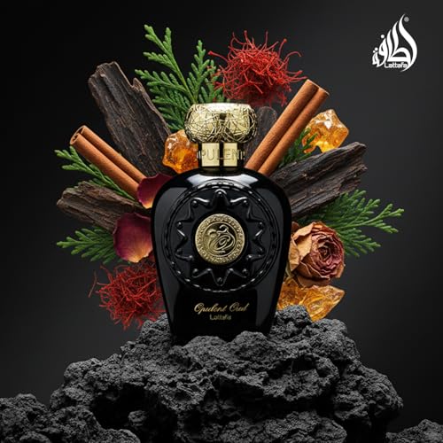 Lattafa Opulent Oud for Unisex Eau de Parfum Spray, 3.4 Ounce