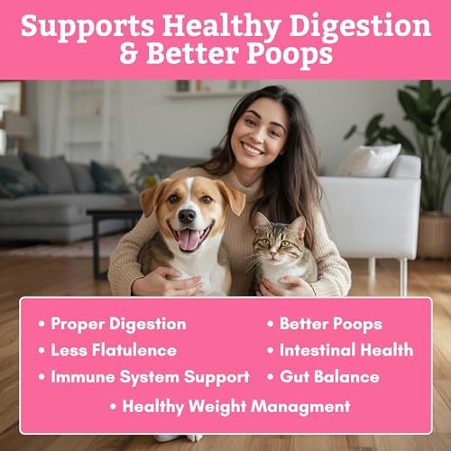 Probiotics for Dogs and Cats for Gut & Digestive Health | 2 Oz | 57 Scoops | 10B CFUs for Digestion, Nutrient Absorption, and Gut Balance | Cat & Dog Probiotics with Prebiotics and Digestive Enzymes