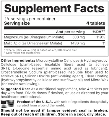 Jigsaw Health MagSRT | Magnesium Supplement with Vitamin B6, Folate & B12 | 240 Tablets | 60 Servings