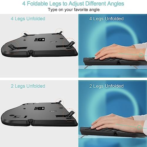 Arteck Split Ergonomic Keyboard with Palm Rest, 2.4G USB Wireless Keyboard