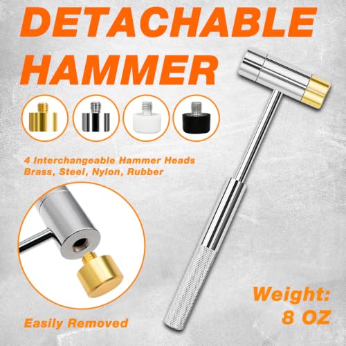 BESTNULE 24pc Punch Set and Hammer, Roll Pin Punch Set & Tweezers & Wipes