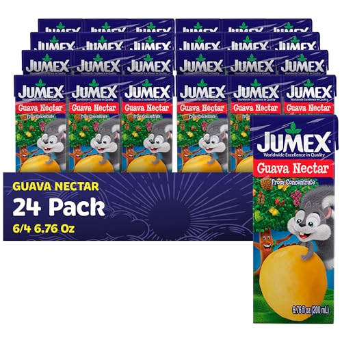 Jumex Apple Nectar Juice Boxes for Kids - Apple Juice Box with Straw - Mini Drinks for Kids - Made with Fresh Fruit Puree Concentrate - School Snacks & Smoothie Mix - 6.76oz, 24 Pack