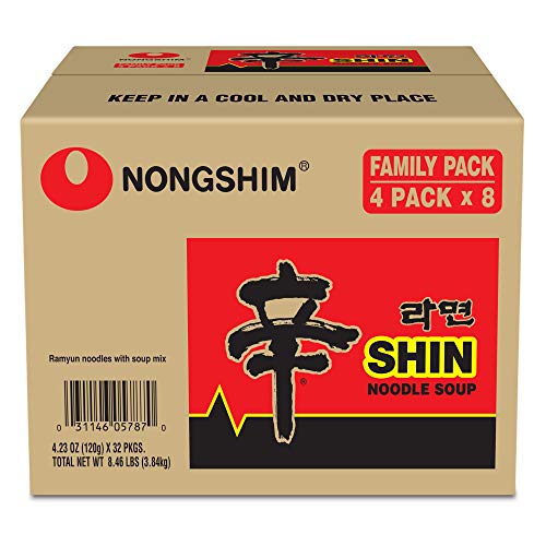 Nongshim Shin Noodle Ramyun, Gourmet Spicy Picante, 4.2-Ounce Packages (Pack of 16)
