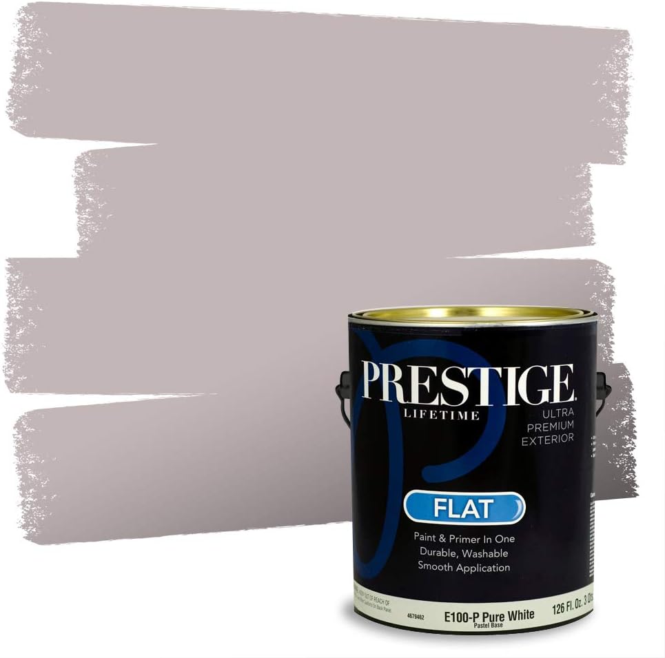 PRESTIGE Paints Exterior Paint and Primer In One, 1-Gallon, Satin, Comparable Match of Sherwin Williams* Socialite*