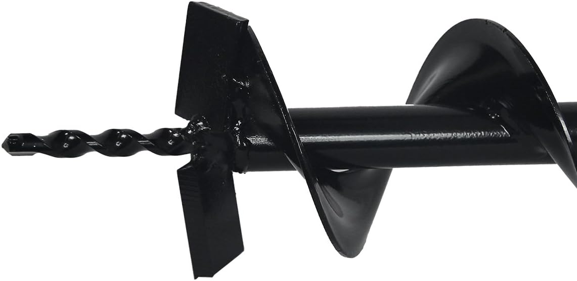 XtremepowerUS 2.3HP Post Hole Digger with 8" Auger Bit SetV-Type Gasoline 2-Stroke 55cc Auger Earth Fence Hole Digger Digging Drill for Fence, Farmland and Garden Digger